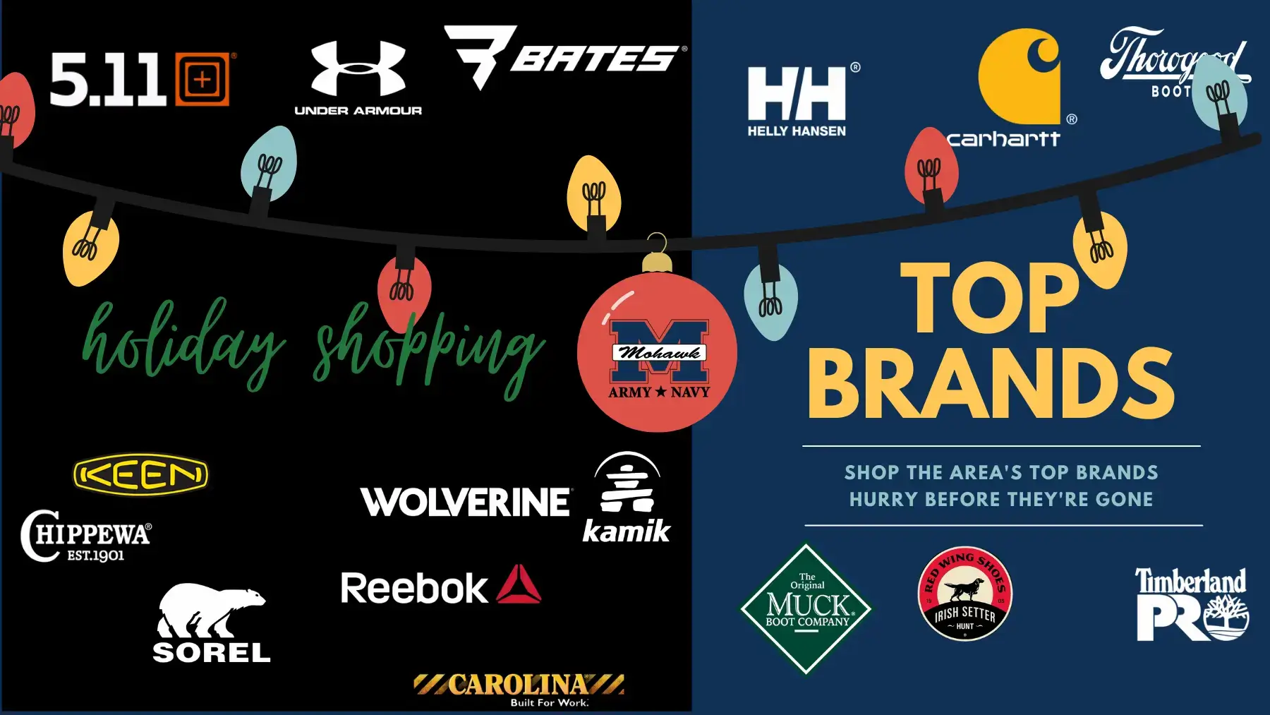 Shop top brands at Mohawk Army Navy